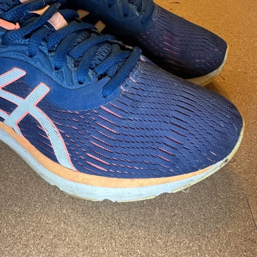 Asics Gel-Pulse 11 Womens Running‎ Shoes Navy Blue Coral Pink 1012A457 Size 9